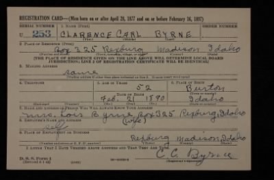 Clarence Carl > Byrne, Clarence Carl (1890)