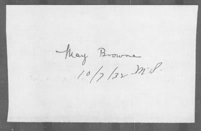 Thumbnail for 1932 > BROWNE, May