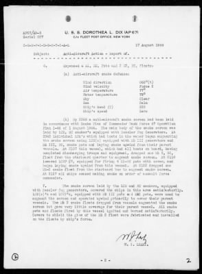 USS DOROTHEA L DIX > AA Action Report, 8/15/44 - Off Coast of Southern France