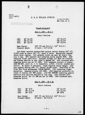 USS TULAGI > War Diary, 6/1/44 to 7/31/44