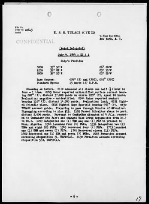 USS TULAGI > War Diary, 6/1/44 to 7/31/44