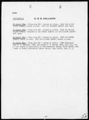 USS HALLIGAN > War Diary, 8/1-31/44