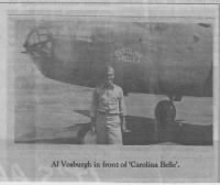 Capt "VOS" in front of the B-25 Carolina Belle
