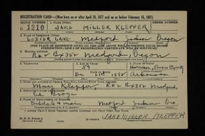 Jake Miller > Klepper, Jake Miller (1882)