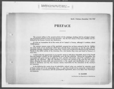 Restitution Research Records > List of Property Removed From France During The War 1939-1945 (Volume II)-Paintings, Tapestries, [311pp] And Sculpture [1 of 2]