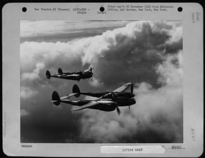 Lockheed > Lockheed P-38 "Lightnings" In Flight Over Panama.