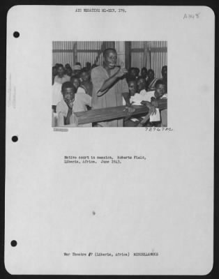 Thumbnail for General > Native Court In Session.  Roberts Field, Liberia, Africa.  June 1943.