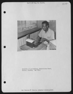 Thumbnail for General > Recorder Of Proceedings, Magistrates Court, Kanata, Liberia.  May 1943.