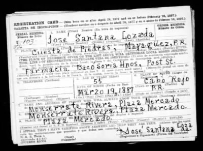 Jose > Santana Lozada, Jose (1887)