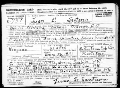 Juan F > Santana, Juan F (1891)