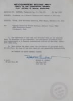 27 May 1953 Letter from Robert Cumbow, 1st Lt AGC, Ft. George Mead, Maryland