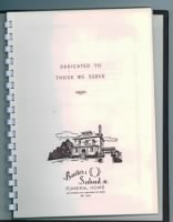Baiter & Sahnd Funeral Home, cover page of Gus Haffner's registry