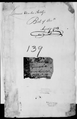 Miscellaneous Volumes > 139 - Account Book of Payments Made to Officers and Men of the Virginia Line by Lt Charles Stockley. 1782-1783