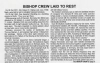 PAGE ONE;  Bishop B-24 Loss