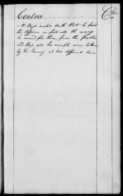 Thumbnail for Miscellaneous Volumes > 136.5 - Ledger of Money Accounts with Officers of the North Carolina Line. 1777-1783