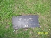 Plaque placed on the grave of Levi Adams by the Sons of Confederate Veterans