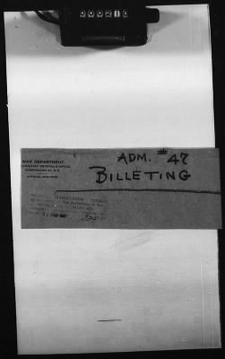 1 - Subject File > 47 - Billeting