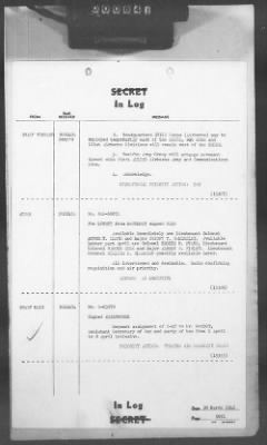 Thumbnail for 2 - Miscellaneous File > 412 - Cables - In Log, ETOUSA (Gen Lee), Mar 25-31, 1945