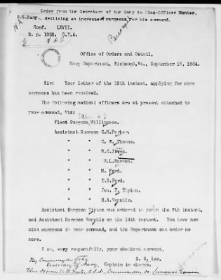 Thumbnail for NA - Complements, rolls, lists of persons serving in or with vessels or stations > C.S.S. New Orleans-Yorktown