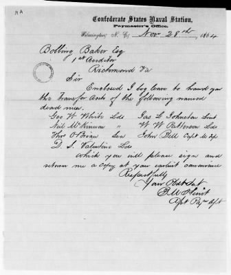 Thumbnail for NA - Complements, rolls, lists of persons serving in or with vessels or stations > C.S.S. New Orleans-Yorktown