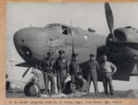 310thBG, 380thBS, GROOVE HERMIT B-25 Larry flew Combat as R/G. Ditchey Photo