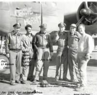 Lt John "JACK" Henry, 3rd from Left, GROOVE HERMIT, Flight over Atlantic/Cross Photo