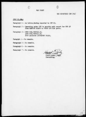 Thumbnail for USS WINGFIELD > War Diary, 7/1/44 to 8/31/44