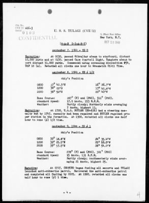 USS TULAGI > War Diary, 9/1-30/44