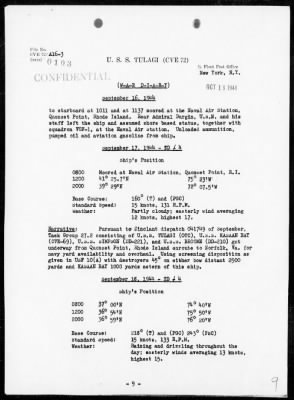 USS TULAGI > War Diary, 9/1-30/44