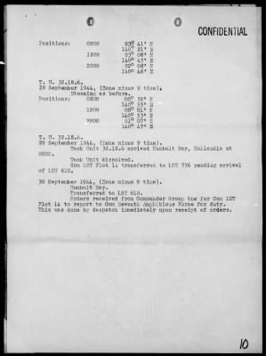 COM LST FLOT 14 > War Diary, 9/1-30/44