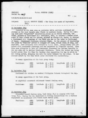 USS HOUSTON > War Diary, 9/1-30/44