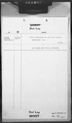 2 - Miscellaneous File > 397 - Cables - Out Log, ETOUSA (Gen Lee), Dec 16-31, 1944
