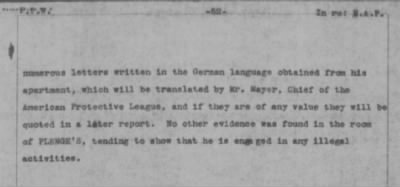 Old German Files, 1909-21 > Henry August Plenge (#219936)