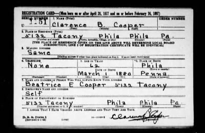 Clarence B > Cooper, Clarence B (1880)