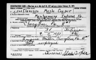 Clarence Merle > Cooper, Clarence Merle (1883)