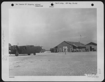 Thumbnail for General > Parking A Consolidated C-87 Plane, Maiduguri Field, Nigeria, Africa.  June 1943.