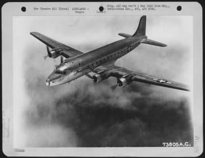 Thumbnail for Douglas > Air Transport Command Douglas C-54 En Route To An Airbase Somewhere In China, 6 May 1945.