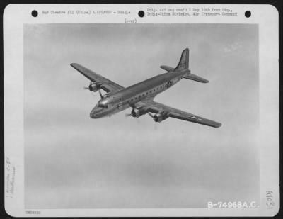 Thumbnail for Douglas > Douglas C-54 "Flying Cross" In Flight Near Kunming, China.  5 June 1945.