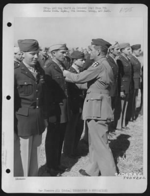 Thumbnail for Awards > Capt. Clyde B. Slocumbr Is Presented The Air Medal By Brig. General Claire L. Chennault During A Ceremony At Kunming, China On 16 February 1943.