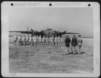 Thumbnail for Members Of The 14Th Air Force Stand In Formation In Front Of The North American B-25 'Gopher' During A Ceremony At An Air Base In China. [Left To Right In Foreground: Capt. Robert A. Waidner, Colonel Clinton D. Vincent, Maj Gen. Clair L Chennault.] - Page 3