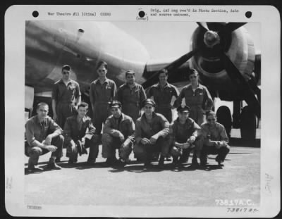 Thumbnail for General > Crew Of Boeing B-29 (A/C #26276) Pose Beside Their Plane At An Air Base In China.  10 May 1944.