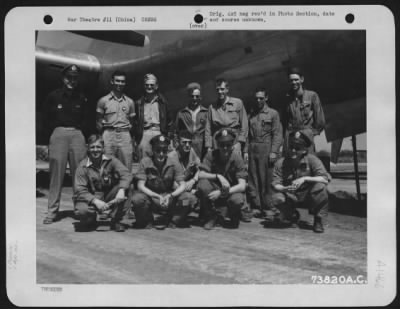 General > Crew Of Boeing B-29 (A/C 42-6291) Pose Beside Their Plane At An Air Base In China.  10 May 1944.