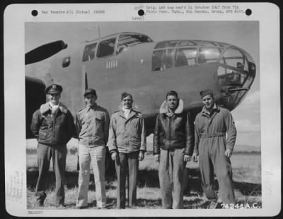 General > A Crew Of The 11Th Bomb Squadron, 341St Bomb Group, Poses Beside Their North American B-25 "Little Joe Iii" At An Airfield Somewhere In China, 2 February 1943.  They Are: Capt. Joseph L. Skeldon, Toledo, Ohio, Pilot Lt. Robert D. Hippert, Cincinnati, Ohio