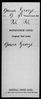 Thumbnail for George > Bauer, George (Pvt)