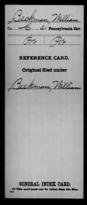 William > Beckman, William (Pvt)