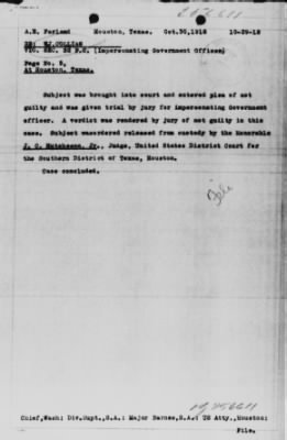 Old German Files, 1909-21 > W. J. Collins (#8000-256611)