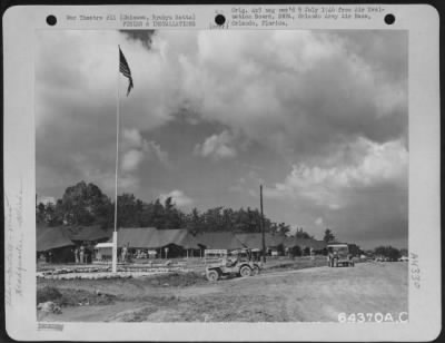 Installations > 8Th Air Force Headquarters Area Located Near Kadena Strip #1, And Site Of Lt. General Doolittel'S Office.  It Was From Here That Boeing B-29  "Superfortresses"' Operated In The Bombing Of Japan.  Okinawa, Ryukyu Retto, 9 August 1945.