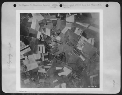 Consolidated > Aerial photograph of Maubeuge, Belgium, made at night.