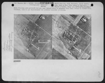 Consolidated > Heavy four-Gun anti-aircraft battery near Ostend--this is defended from local attack by barbed wire, trenches, machine gun emplacements and probably concrete pillboxes.