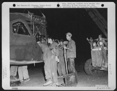 Thumbnail for General > Maintenance Of A Vultee L-5 At Cub Field No. 7 On Okinawa, Ryukyu Retto.  The Plane Is Flown By The 163Rd Liaison Squadron, Attached To The 10Th Army. 1945.